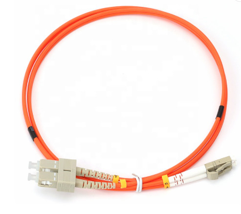 وصله سیم فیبر نوری 2.0 میلی متری 3.0 میلی متری OM2 SC LC Duplex Multimode 50/125 LSZH PVC