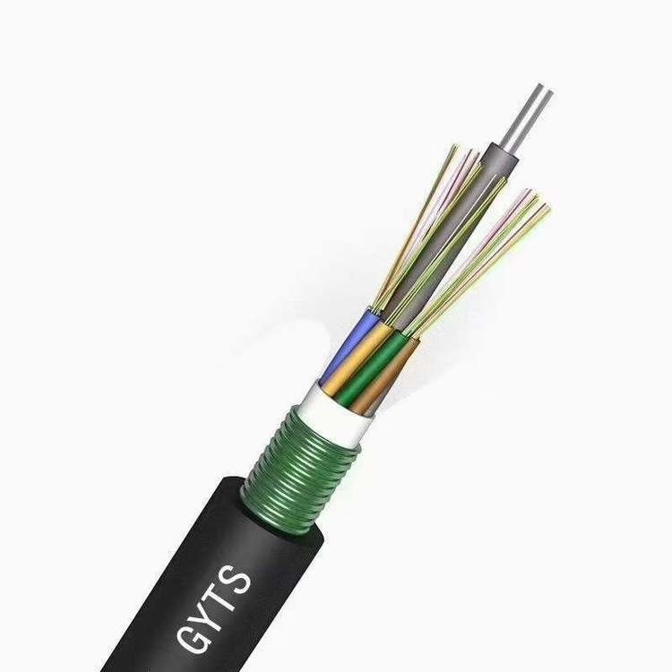 کابل فیبر نوری 24 هسته ای GYTS FTTH در فضای باز G652D تک حالت برای ارتباط