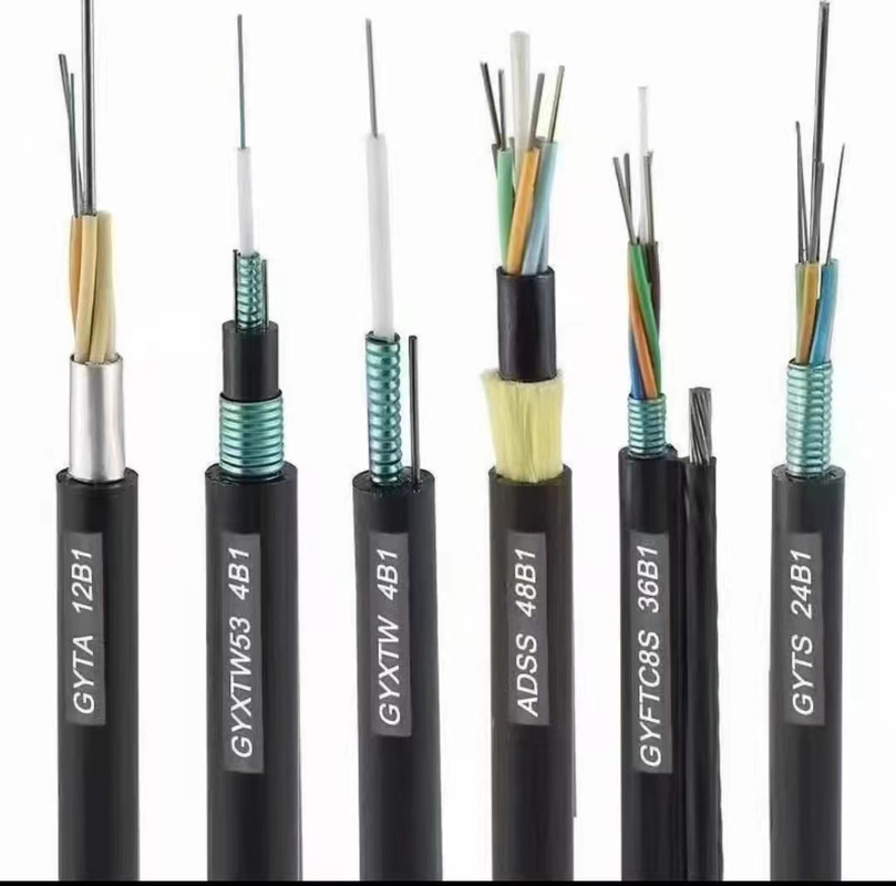 کابل فیبر نوری دفن مستقیم مخابرات مخابراتی Gyta53 Outdoor Armored 4 - 144 Core