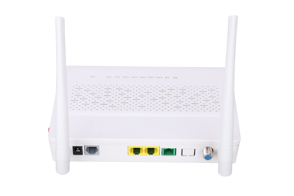 2.4 گیگاهرتز چند کاره XPON ONU 1FE 1GE WIFI POTS CATV رنگ سفید FTTH ONU ONT