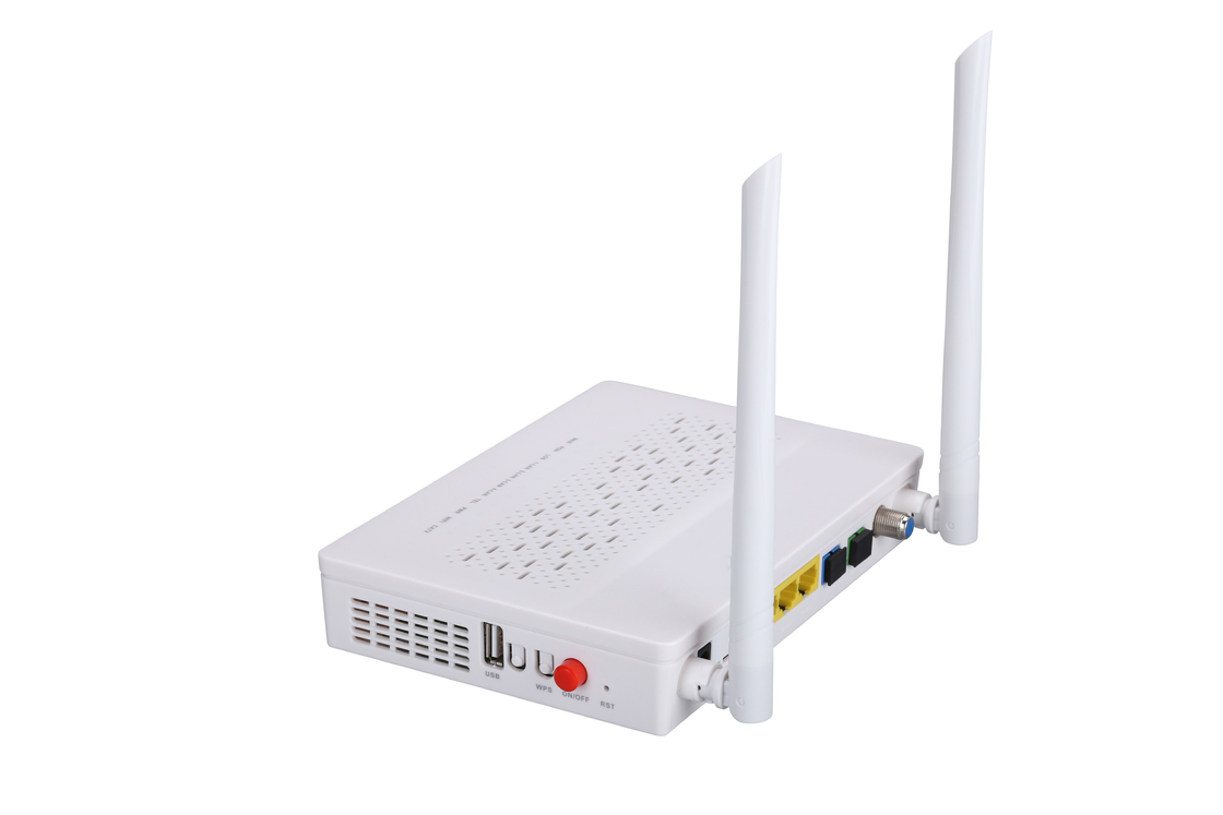 حالت 2T2R GPON EPON ONU 3FE 1GE WIFI POTS CATV مودم دو فیبر FTTH ONU