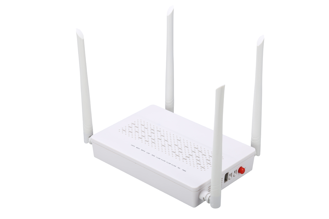 مودم 4GE 2.4G / 5G WIFI CATV GPON ONU SC Single Mode Single Fiber