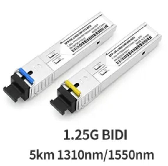 فرستنده و گیرنده فیبر نوری 1.25G SFP 5km 1550/1310nm کانکتور SC ماژول BIDI SFP