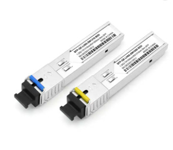 فرستنده گیرنده فیبر نوری SFP 1.25 گیگابیت بر ثانیه تک حالت برای شبکه با پهنای باند بالا