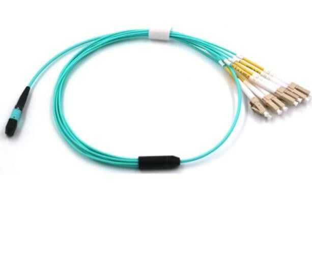 2M فیبر نوری MPO 8 هسته OM3 MM FANOUT LSZH 1310 نانومتر طول موج تست