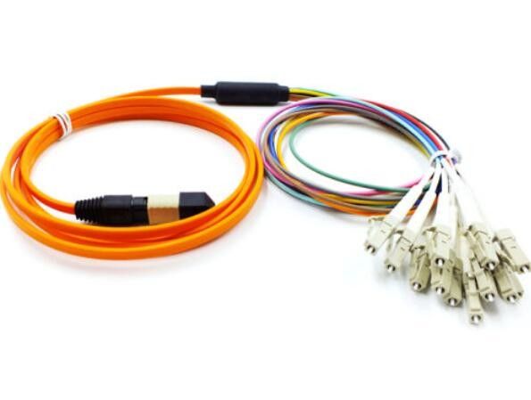 کابل فیبر نوری چند حالته MPO 0.9 mm MPO to LC with Led Return 55dB