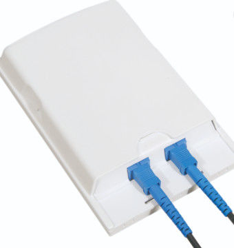 FTTH 2 هسته فیبر نوری جعبه خاتمه PC ABS 2 عدد آداپتورهای داخلی یا خارجی