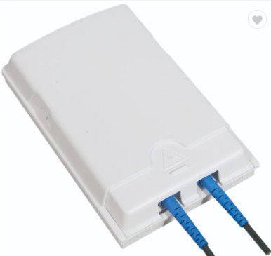 FTTH 2 هسته فیبر نوری جعبه خاتمه PC ABS 2 عدد آداپتورهای داخلی یا خارجی