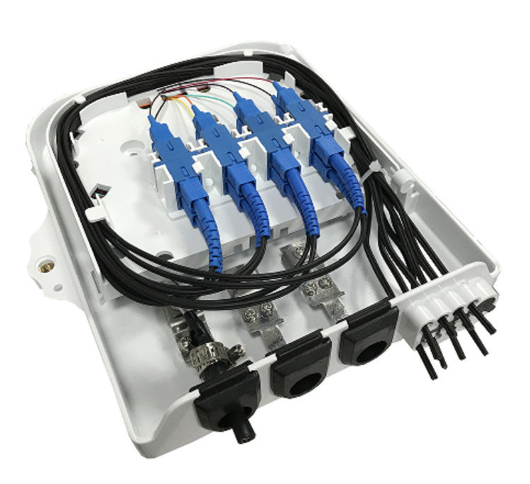 8 هسته جعبه توزیع فیبر نوری ضد پیری بسته شدن اتصالات 1x8 PLC