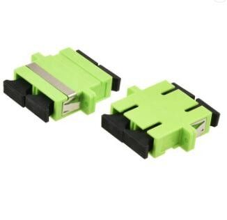 آداپتور کابل فیبر نوری سرامیک FTTX LAN RoHS SC Duplex Lime Green OM5 adapter