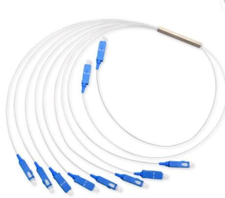 مینی 2x8 فیبر نوری تقسیم کننده لوله از جنس استنلس استیل نوع SC / PC UPC