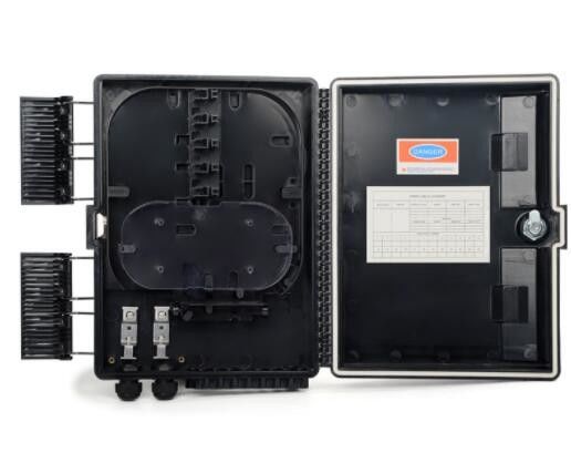 Terminal Box 16 Core Ftth 2 Inlet ، 16 Outlet For Drop Cable جعبه فیبر نوری جعبه سیاه