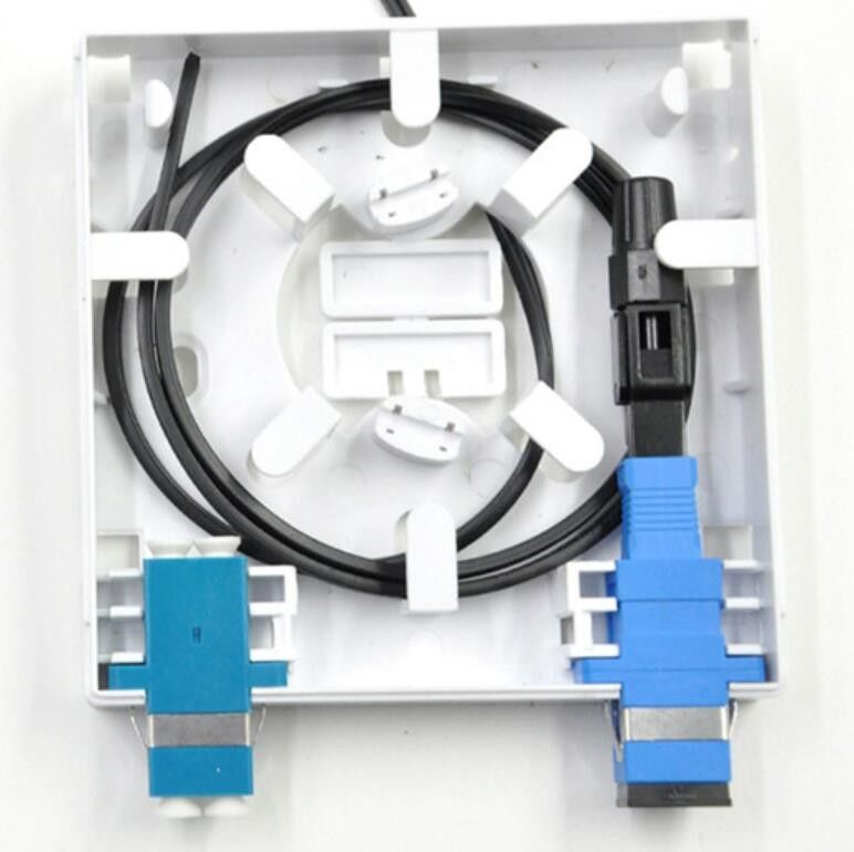 ISO FTTH جعبه خاتمه فیبر نوری داخلی 2 بندر ABS دیواری