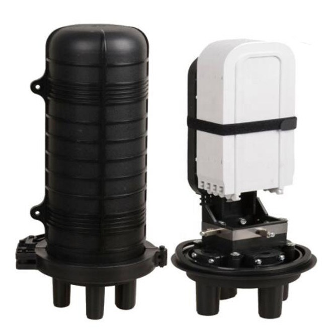 Ip68 24 48 96core گرمای عمودی جمع شدن مهر و موم گنبد فیبر نوری بسته 1 ورودی 3 خروجی