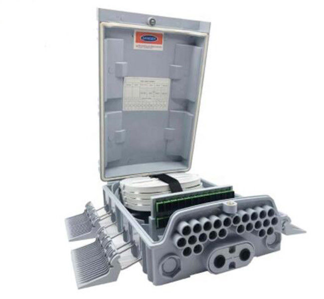 توزیع فیبر نوری در فضای باز PC ABS 24 هسته فیبر نوری جعبه توزیع IP65 GREY COLOR