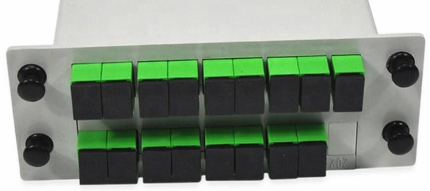 1650nm 1 × 16 PLC فیبر نوری Splitter SC APC اتصال 0.3m طول
