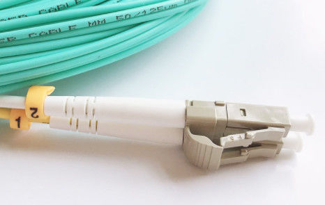FTTH 2mm Duplex LC UPC فیبر نوری وصله کابل MM OM3 50/125