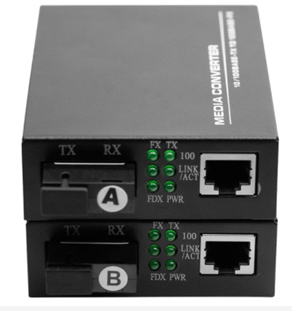 مبدل رسانه فیبر نوری UTP 20KM 1310/1550nm 10/100M 2 پورت MDI