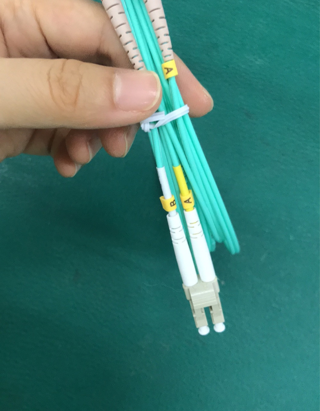 پچ سیم فیبر نوری SC LC OM3 300 Duplex LSZH Jacket Aqua Color