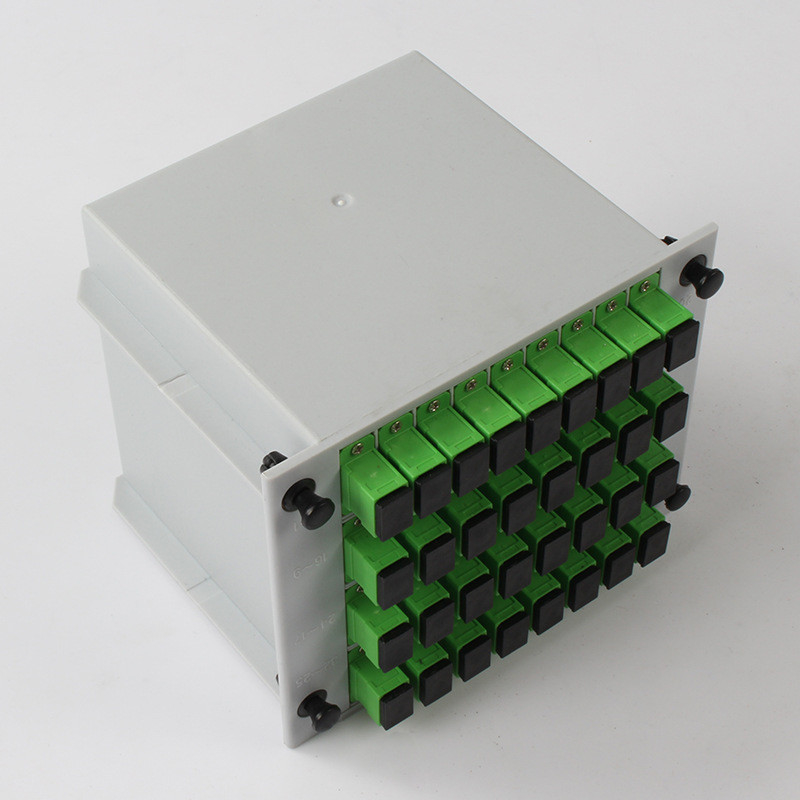 1X32 Fiber PLC Splitter SC APC Connector 1310nm RL 55db Fiber 0.9mm